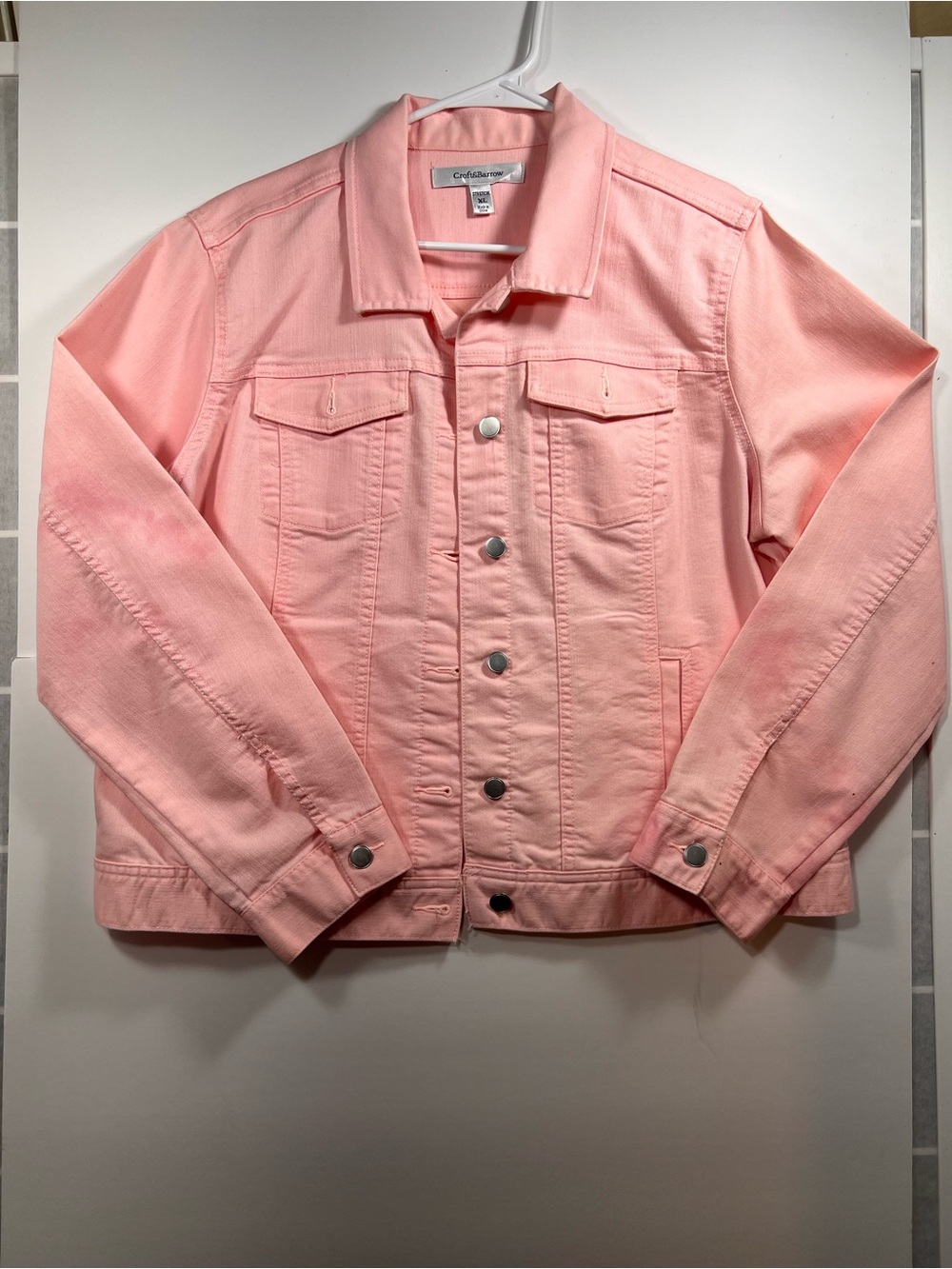 croft & barrow “Barbiecore” Denim Jacket